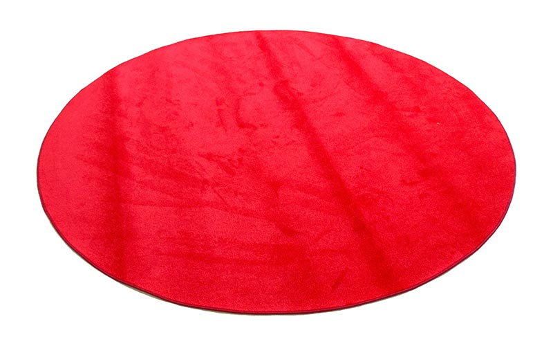 Red Small Round Classroom Rug By, Small Round Red Rug